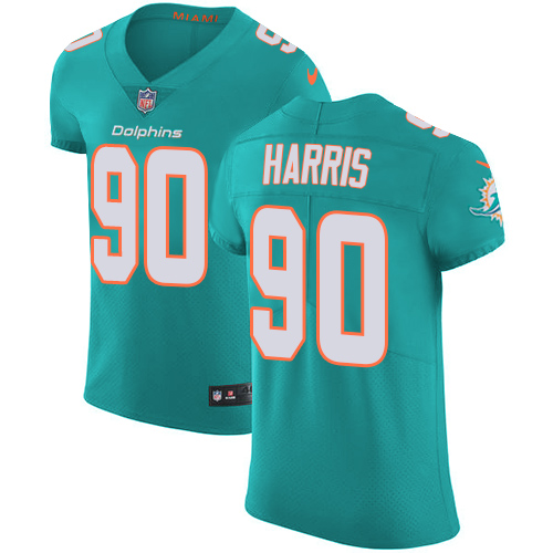 Nike Dolphins #90 Charles Harris Aqua Green Team Color Men's Stitched NFL Vapor Untouchable Elite Jersey - Click Image to Close